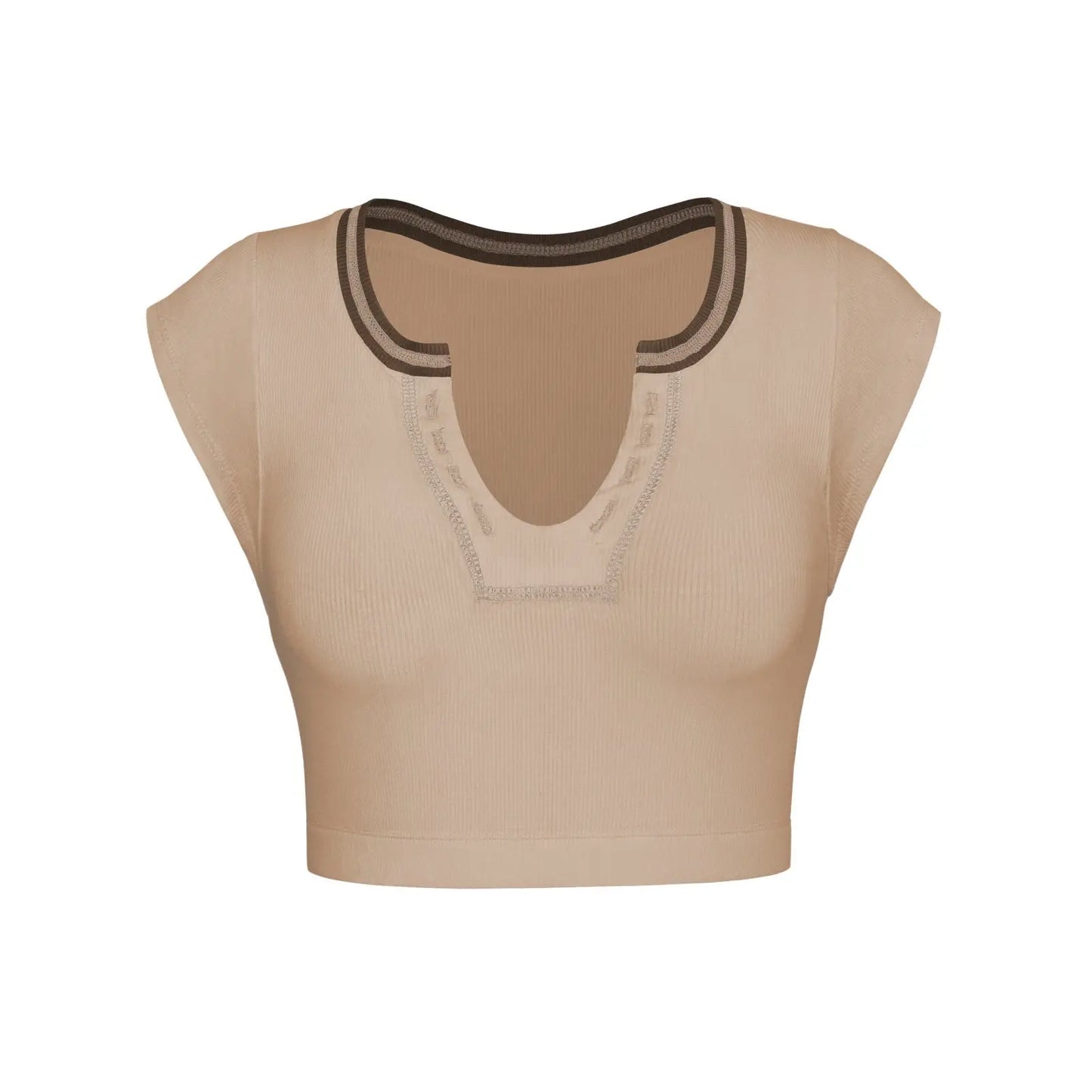 Slim Fit Ultra Short Sexy Spicy Girls Top Knitted Thread T-shirt - Blade & Thread