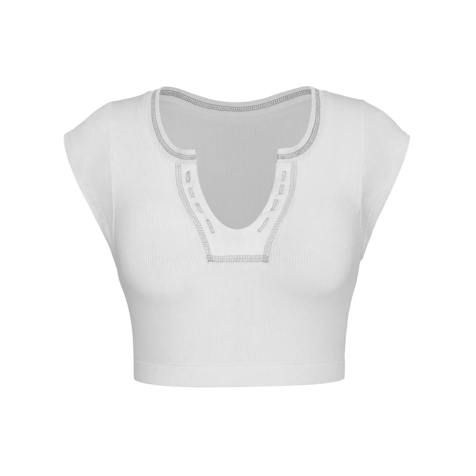 Slim Fit Ultra Short Sexy Spicy Girls Top Knitted Thread T-shirt - Blade & Thread