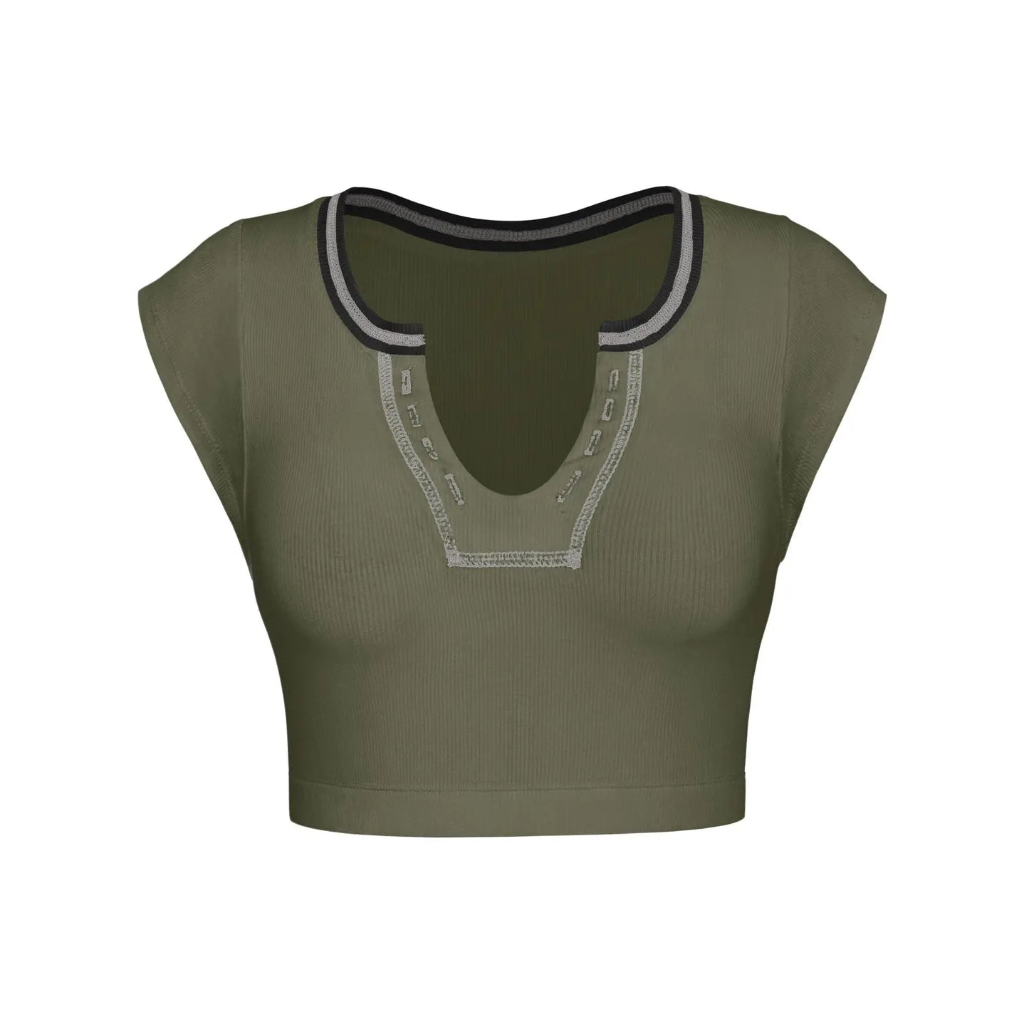 Slim Fit Ultra Short Sexy Spicy Girls Top Knitted Thread T-shirt - Blade & Thread