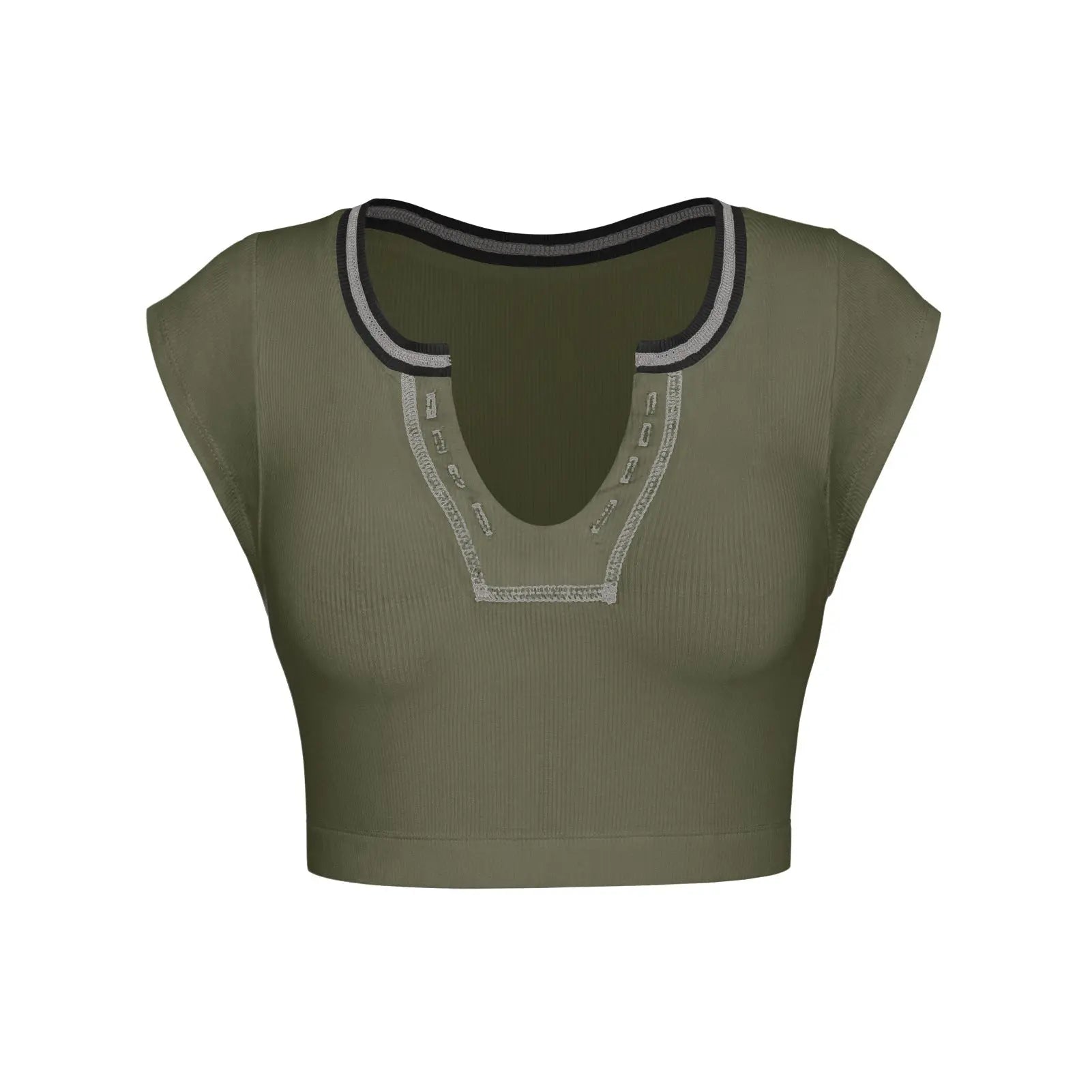 Slim Fit Ultra Short Sexy Spicy Girls Top Knitted Thread T-shirt - Blade & Thread