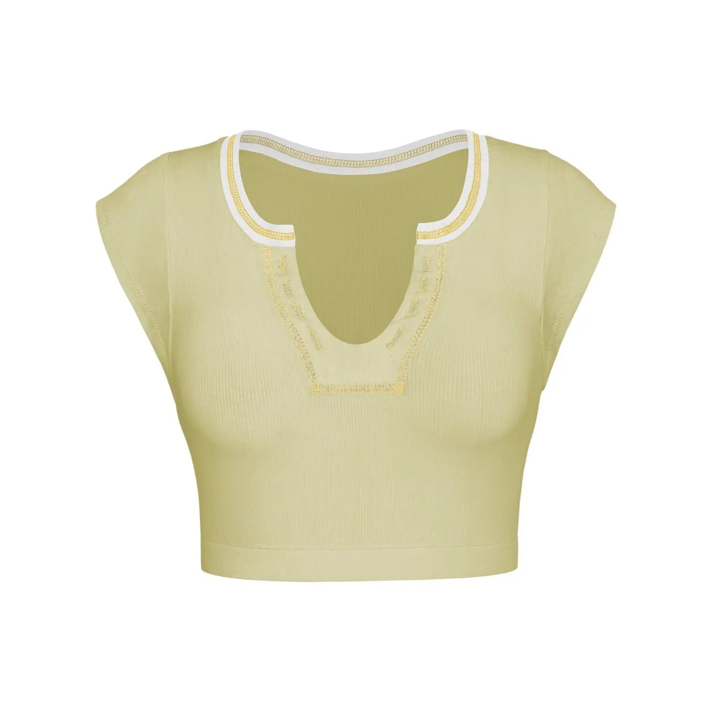 Slim Fit Ultra Short Sexy Spicy Girls Top Knitted Thread T-shirt - Blade & Thread