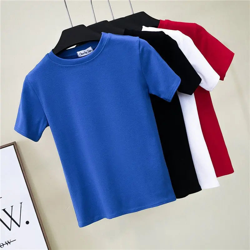 Slim-fitting round neck short-sleeved T-shirt - Blade & Thread