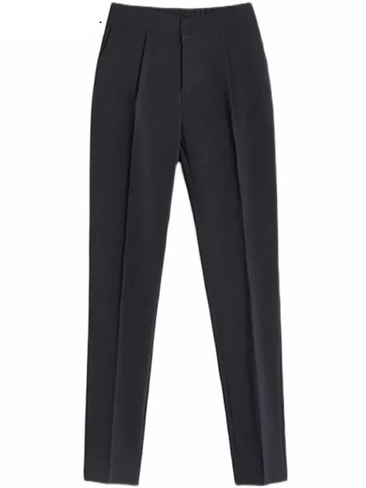 Slim Women Suit Pants Spring Summer High Waist Ladies Pencil Pants - Blade & Thread