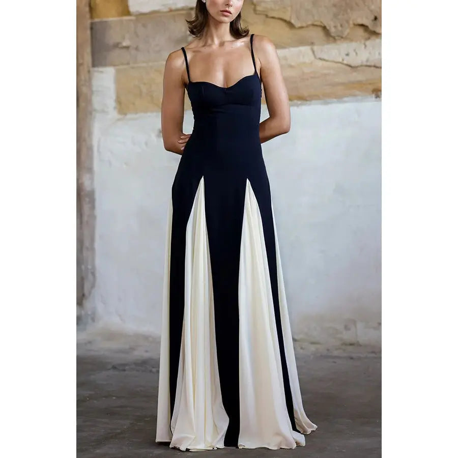 Sling contrast color dress - Blade & Thread