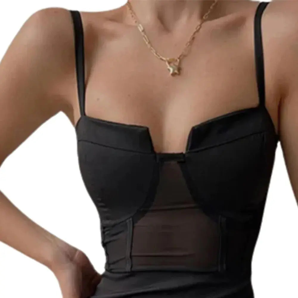 sling sexy low-cut one-shoulder slim hip wrap dress - Blade & Thread