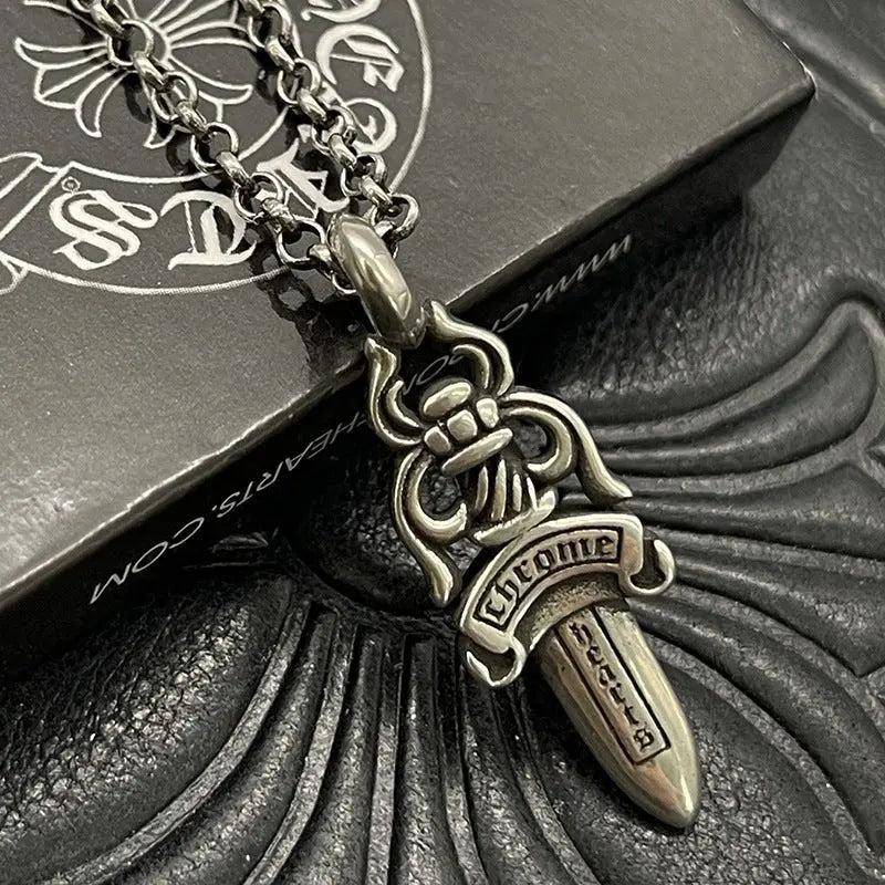 Small Retro Dagger Necklace - Blade & Thread