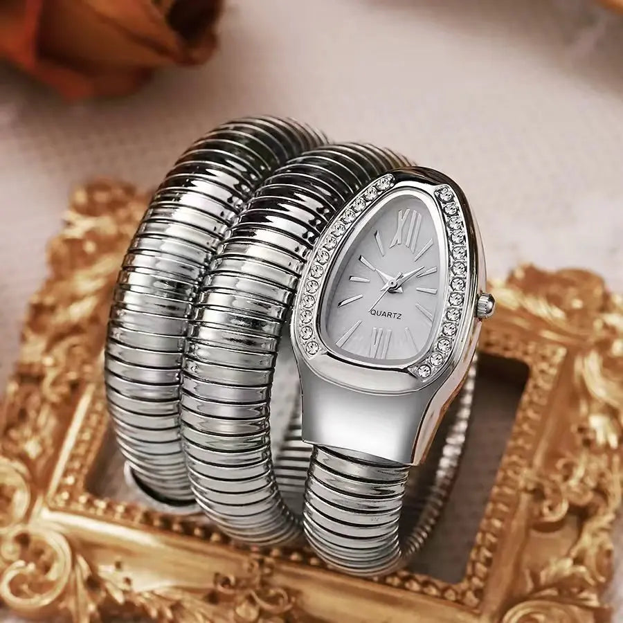 Snake-shaped watch, fashionable women's bracelet watch - Blade & Thread