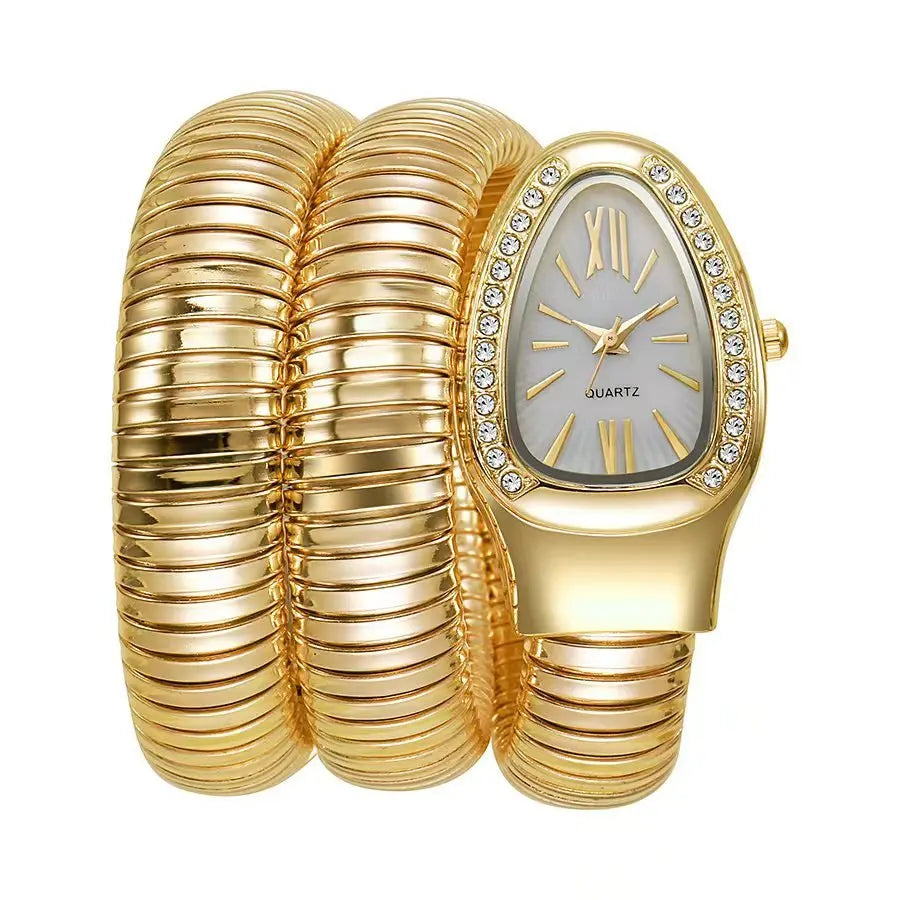 Snake-shaped watch, fashionable women's bracelet watch - Blade & Thread
