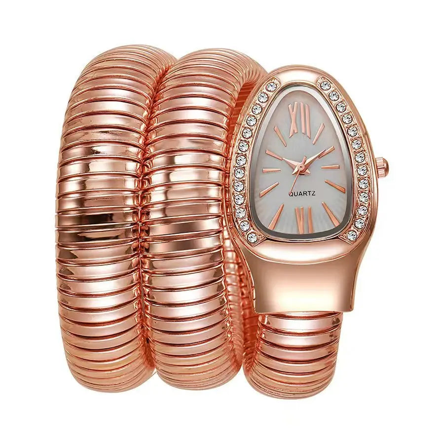 Snake-shaped watch, fashionable women's bracelet watch - Blade & Thread
