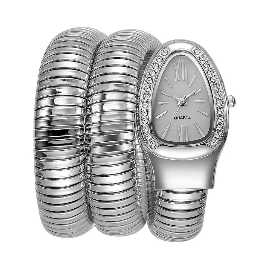 Snake-shaped watch, fashionable women's bracelet watch - Blade & Thread
