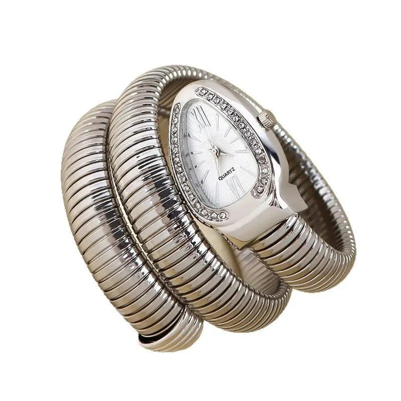 Snake-shaped watch, fashionable women's bracelet watch - Blade & Thread