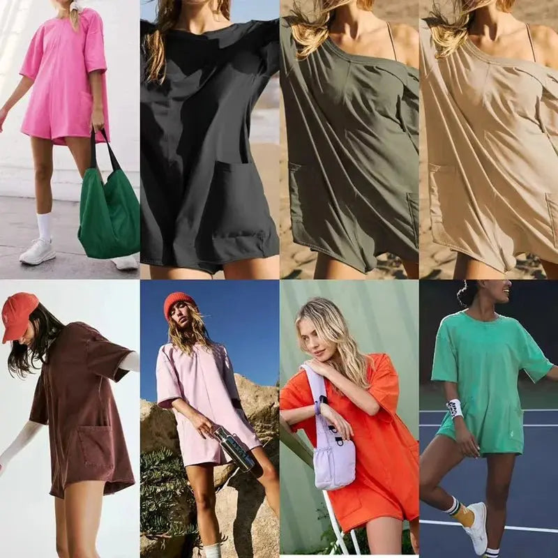 Solid Color Backless Wide-leg Tracksuit Streetwear Female Jumpsuits - Blade & Thread