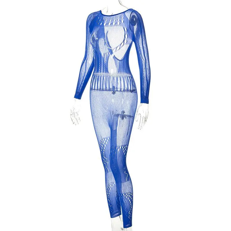 solid color Knitted Thin Long Sleeve Jumpsuit Romper - Blade & Thread