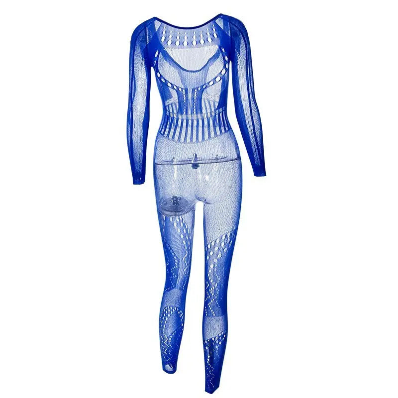 solid color Knitted Thin Long Sleeve Jumpsuit Romper - Blade & Thread