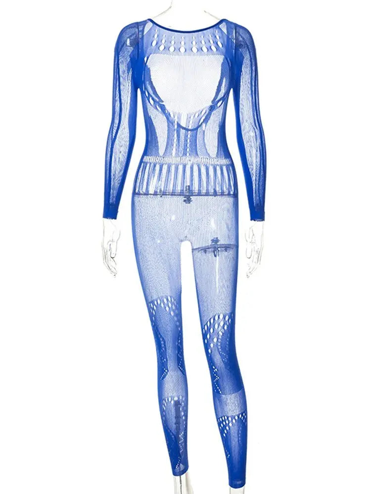 solid color Knitted Thin Long Sleeve Jumpsuit Romper - Blade & Thread