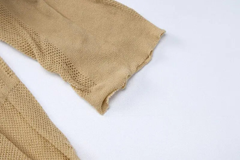 solid color Knitted Thin Long Sleeve Jumpsuit Romper - Blade & Thread