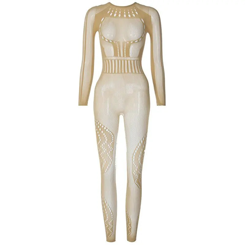 solid color Knitted Thin Long Sleeve Jumpsuit Romper - Blade & Thread