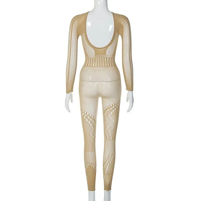 solid color Knitted Thin Long Sleeve Jumpsuit Romper - Blade & Thread