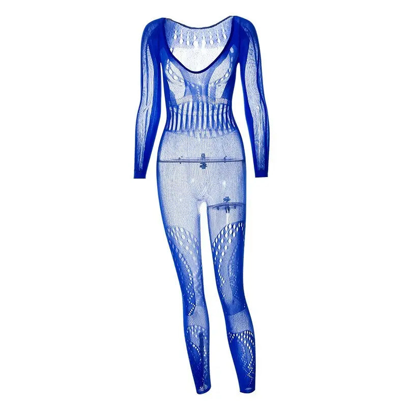 solid color Knitted Thin Long Sleeve Jumpsuit Romper - Blade & Thread