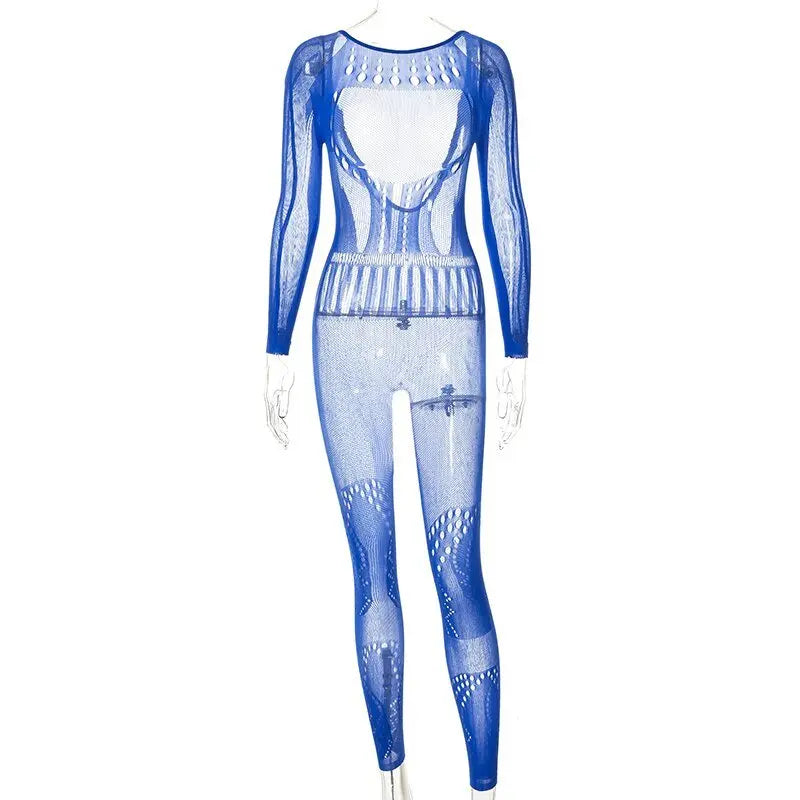 solid color Knitted Thin Long Sleeve Jumpsuit Romper - Blade & Thread