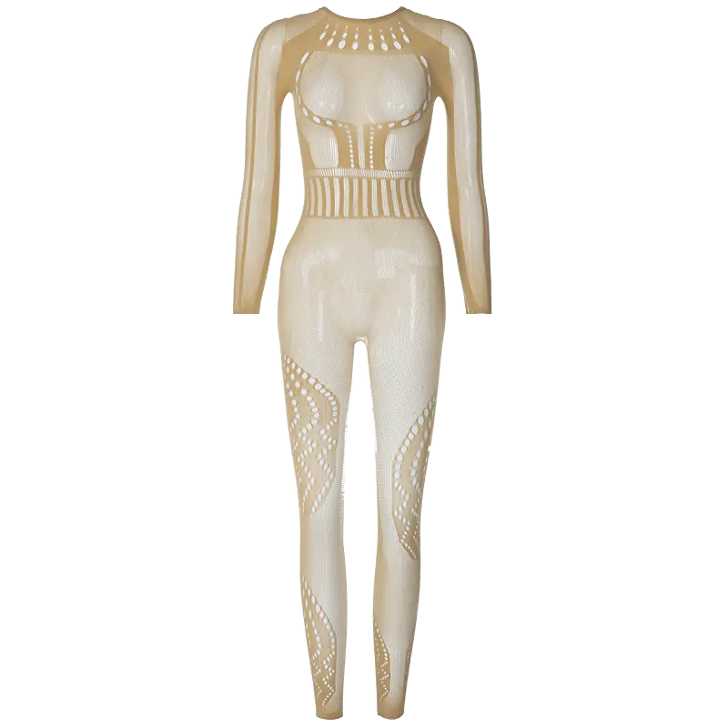 solid color Knitted Thin Long Sleeve Jumpsuit Romper - Blade & Thread