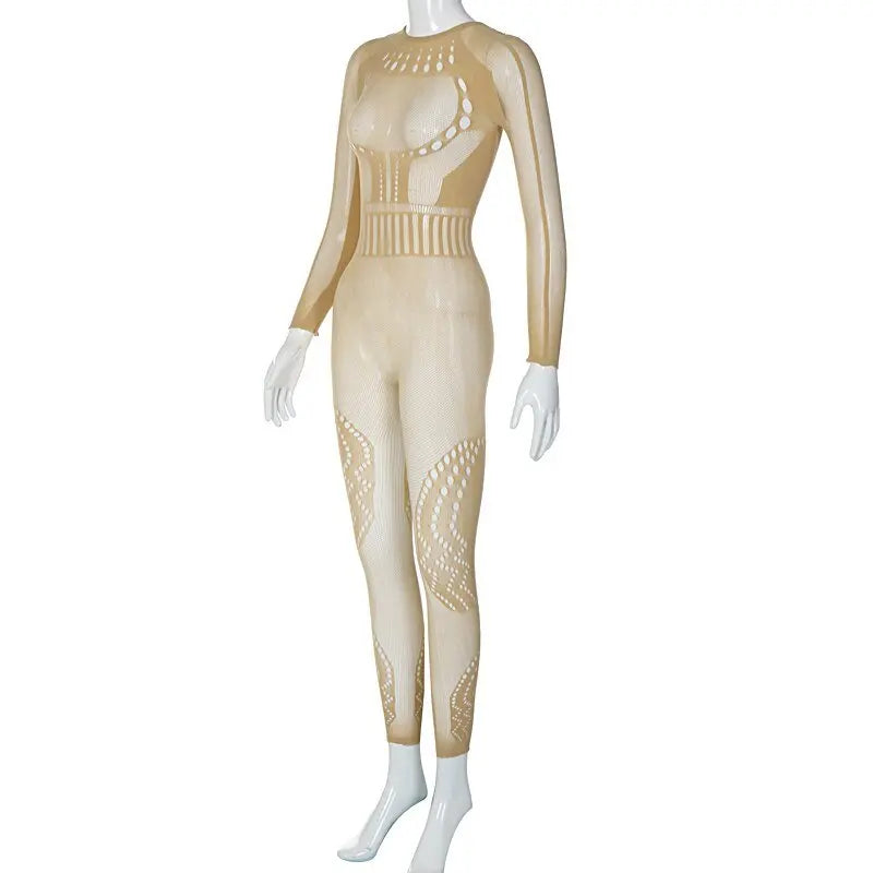 solid color Knitted Thin Long Sleeve Jumpsuit Romper - Blade & Thread