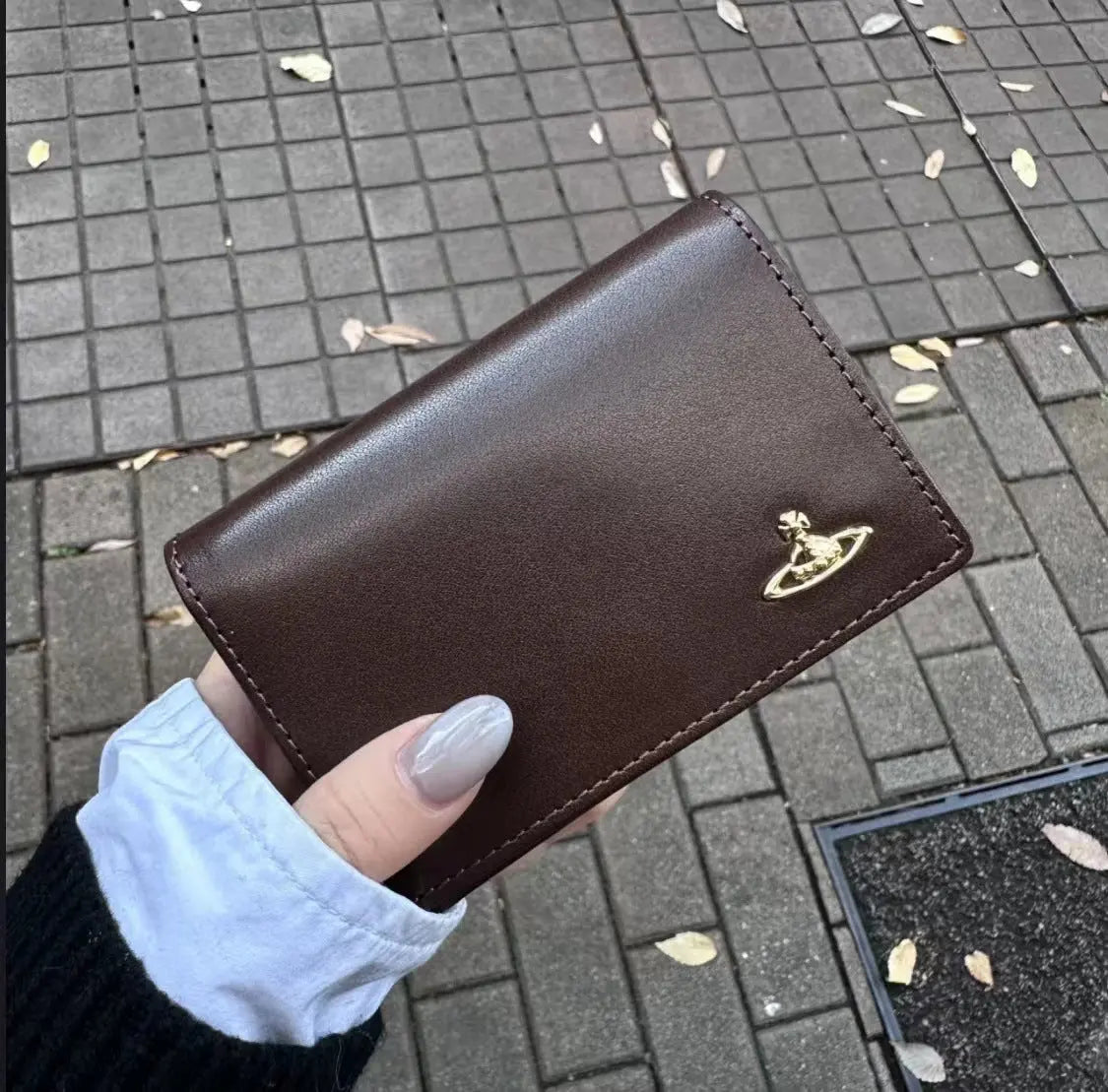 Solid color long cowhide card bag ID bag - Blade & Thread