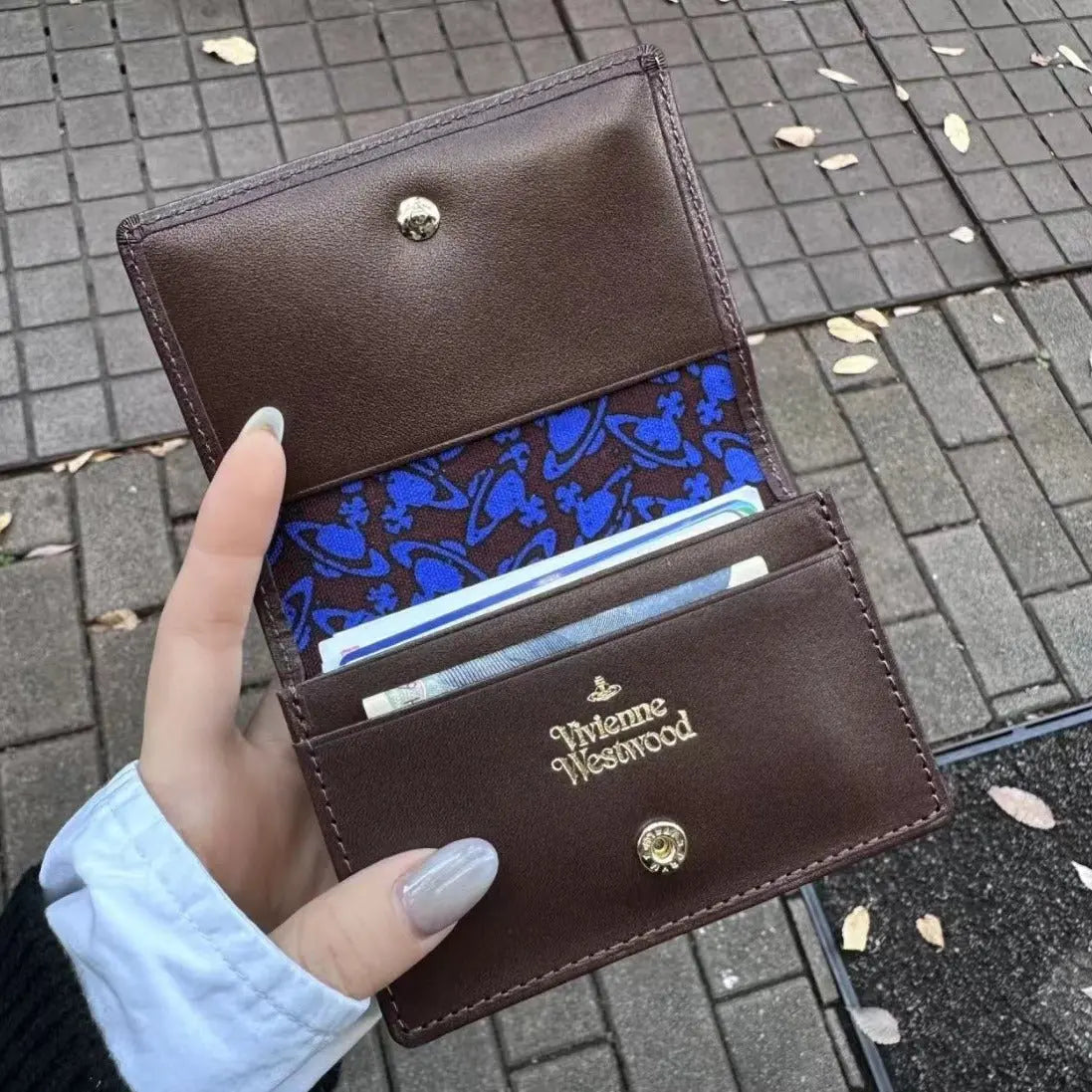 Solid color long cowhide card bag ID bag - Blade & Thread