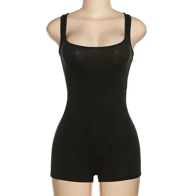 Solid Sleeveless Playsuit Club Streetwear - Blade & Thread