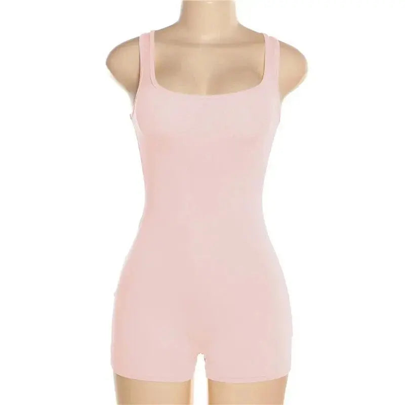Solid Sleeveless Playsuit Club Streetwear - Blade & Thread