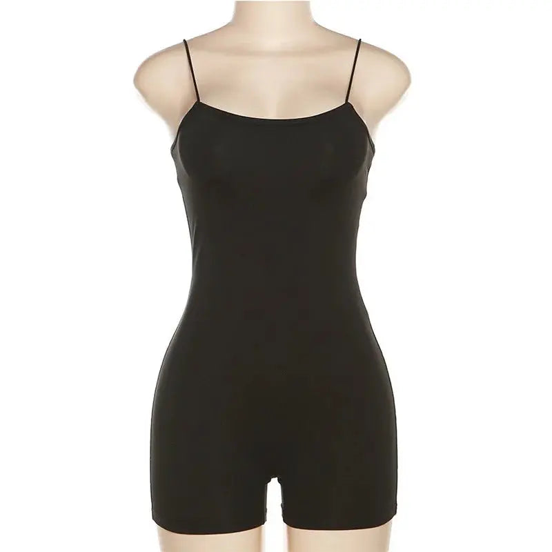 Solid Sleeveless Playsuit Club Streetwear - Blade & Thread