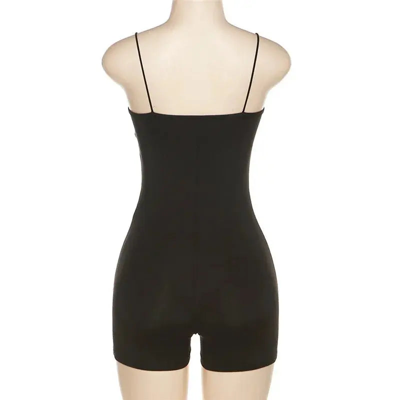 Solid Sleeveless Playsuit Club Streetwear - Blade & Thread
