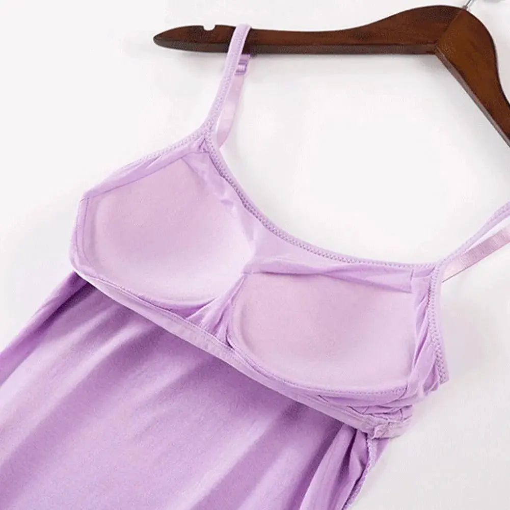 Solid Tank Tops Adjustable Strap Built In Cup Padded Wireless Camisole Camis Vest - Blade & Thread