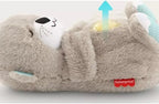 Sound Machine Soothe 'n Snuggle Otter Portable Plush Baby Toy with Sensory Details Music Lights & Rhythmic Breathing Motion - Blade & Thread