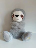 Sound Machine Soothe 'n Snuggle Otter Portable Plush Baby Toy with Sensory Details Music Lights & Rhythmic Breathing Motion - Blade & Thread