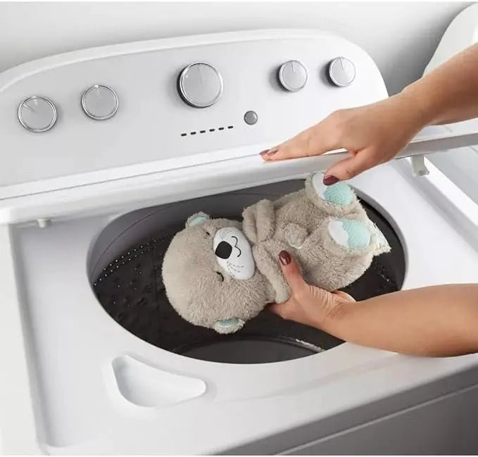 Sound Machine Soothe 'n Snuggle Otter Portable Plush Baby Toy with Sensory Details Music Lights & Rhythmic Breathing Motion - Blade & Thread