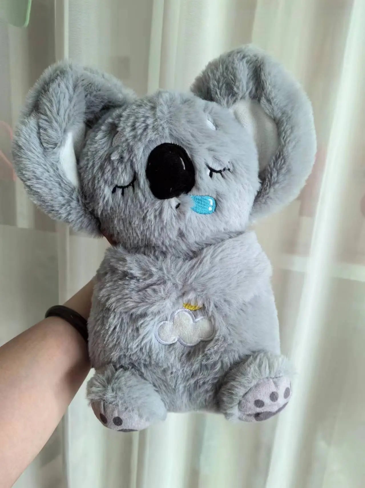 Sound Machine Soothe 'n Snuggle Otter Portable Plush Baby Toy with Sensory Details Music Lights & Rhythmic Breathing Motion - Blade & Thread