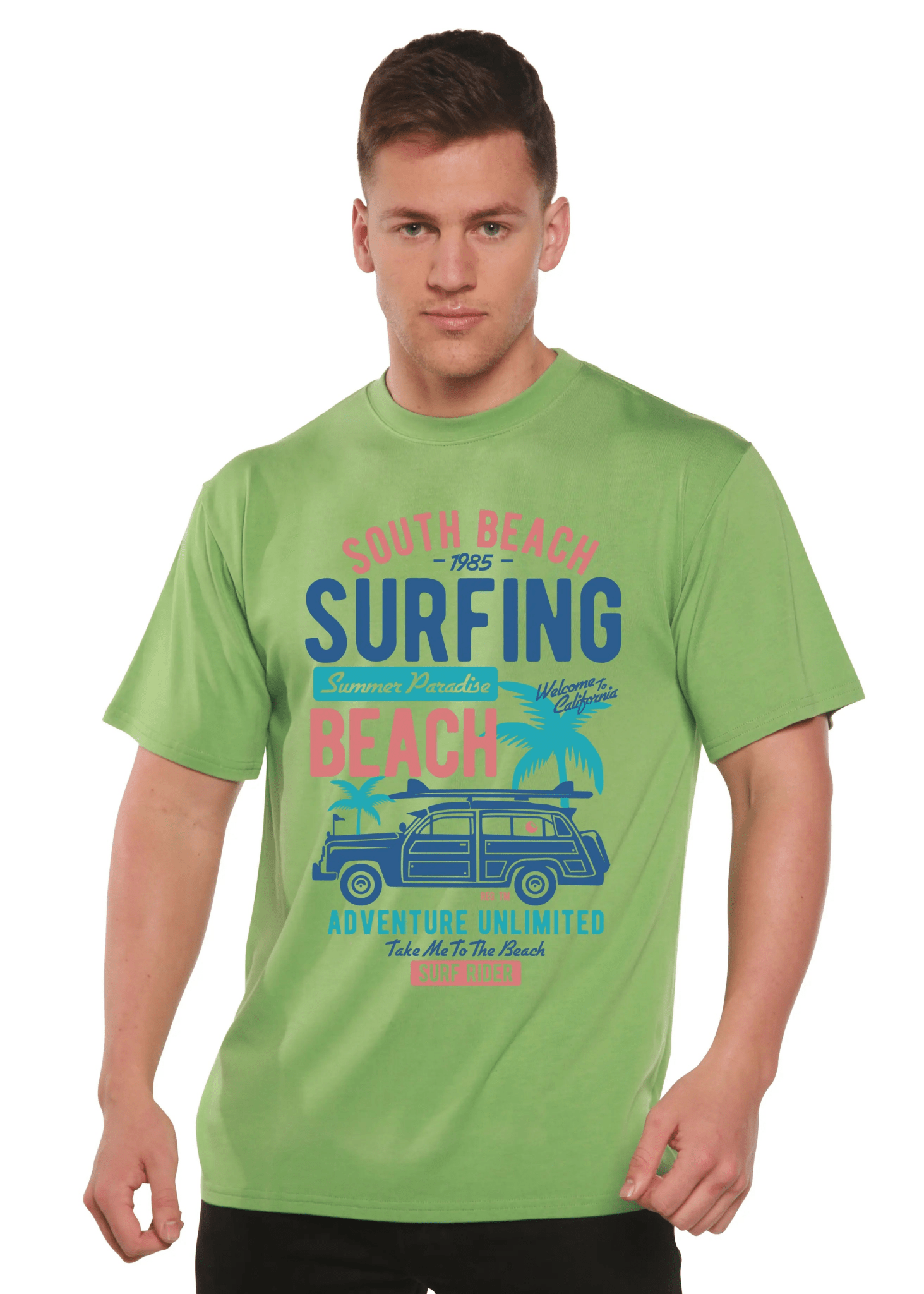 South Beach Spun Bamboo® Men's Bamboo Viscose/Organic Cotton Short Sleeve Graphic T-Shirt - Blade & Thread