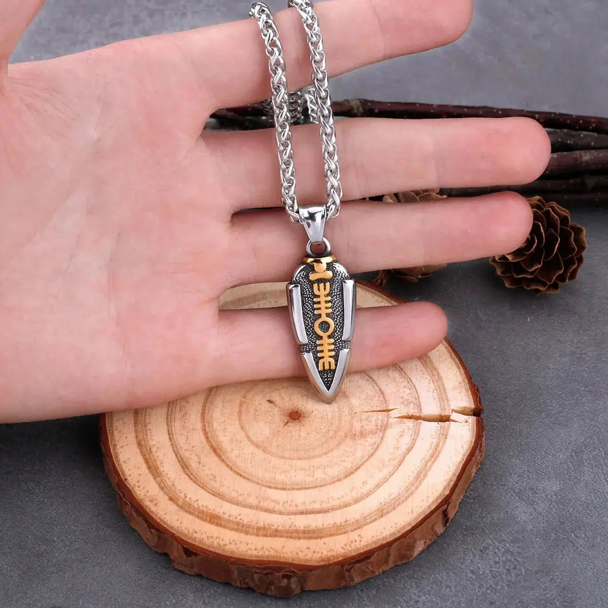 Spear Odin Valknut Gungnir Pendant Necklace - Blade & Thread