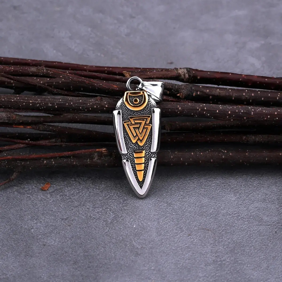 Spear Odin Valknut Gungnir Pendant Necklace - Blade & Thread