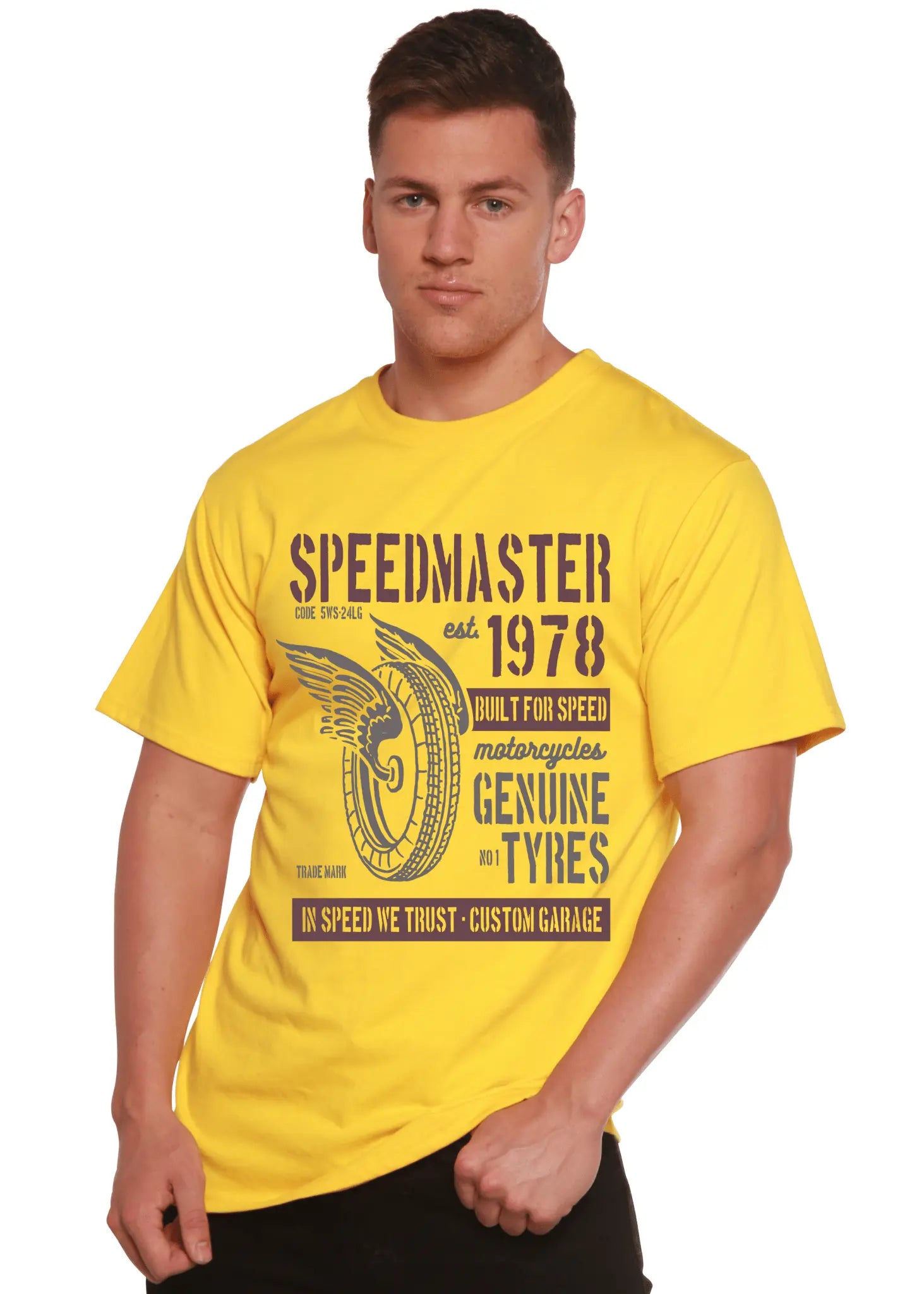 Speed Master Spun Bamboo® Men's Bamboo Viscose/Organic Cotton Short Sleeve Graphic T-Shirt - Blade & Thread
