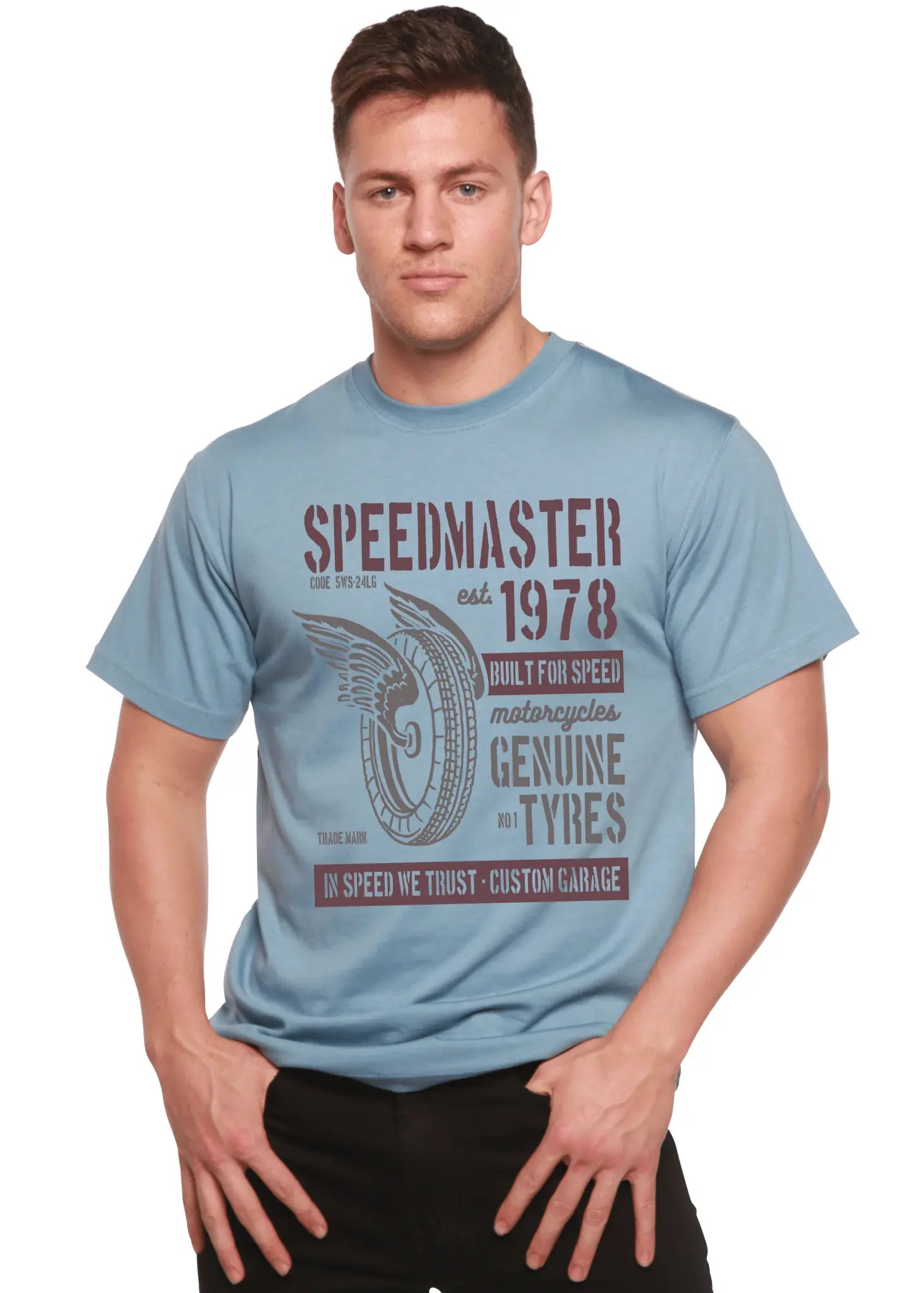 Speed Master Spun Bamboo® Men's Bamboo Viscose/Organic Cotton Short Sleeve Graphic T-Shirt - Blade & Thread