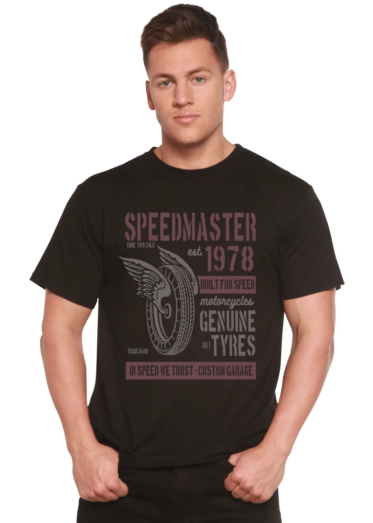 Speed Master Spun Bamboo® Men's Bamboo Viscose/Organic Cotton Short Sleeve Graphic T-Shirt - Blade & Thread