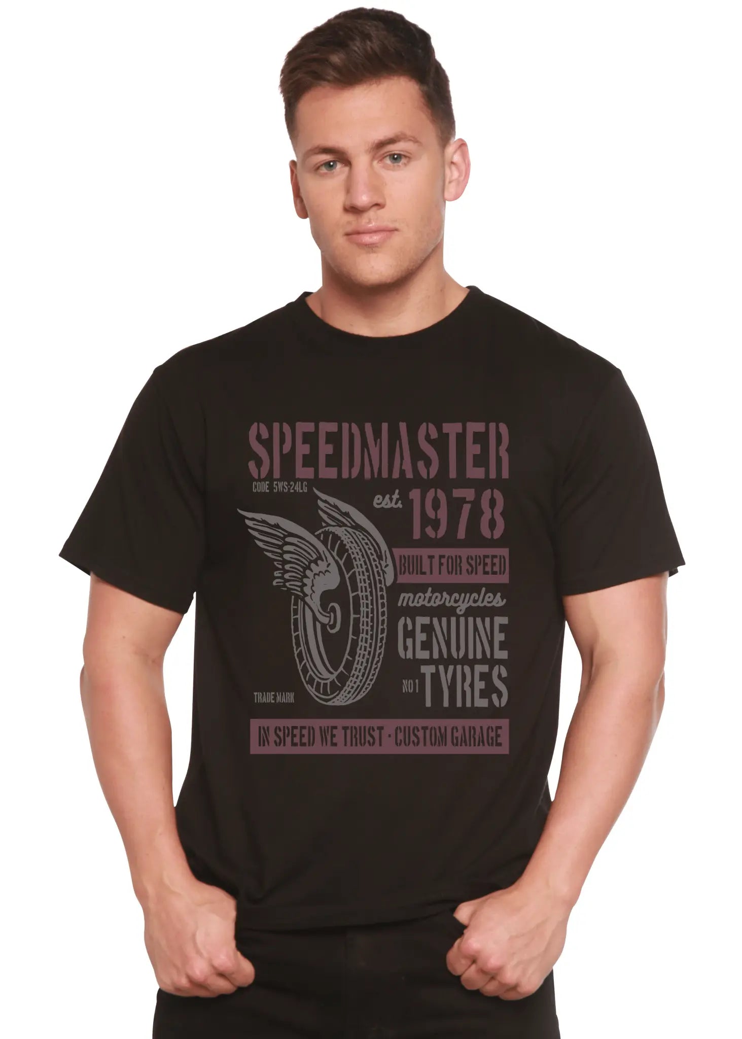 Speed Master Spun Bamboo® Men's Bamboo Viscose/Organic Cotton Short Sleeve Graphic T-Shirt - Blade & Thread