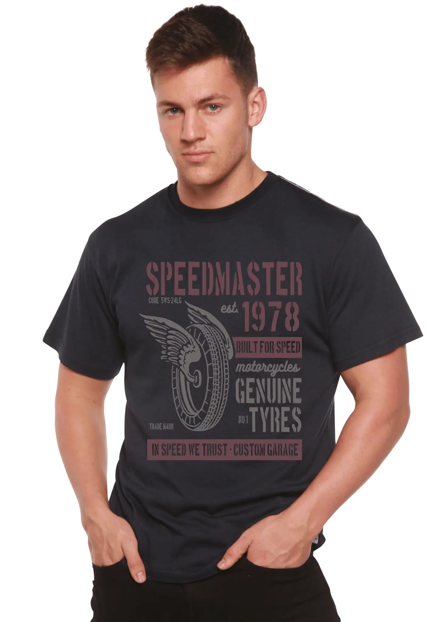 Speed Master Spun Bamboo® Men's Bamboo Viscose/Organic Cotton Short Sleeve Graphic T-Shirt - Blade & Thread