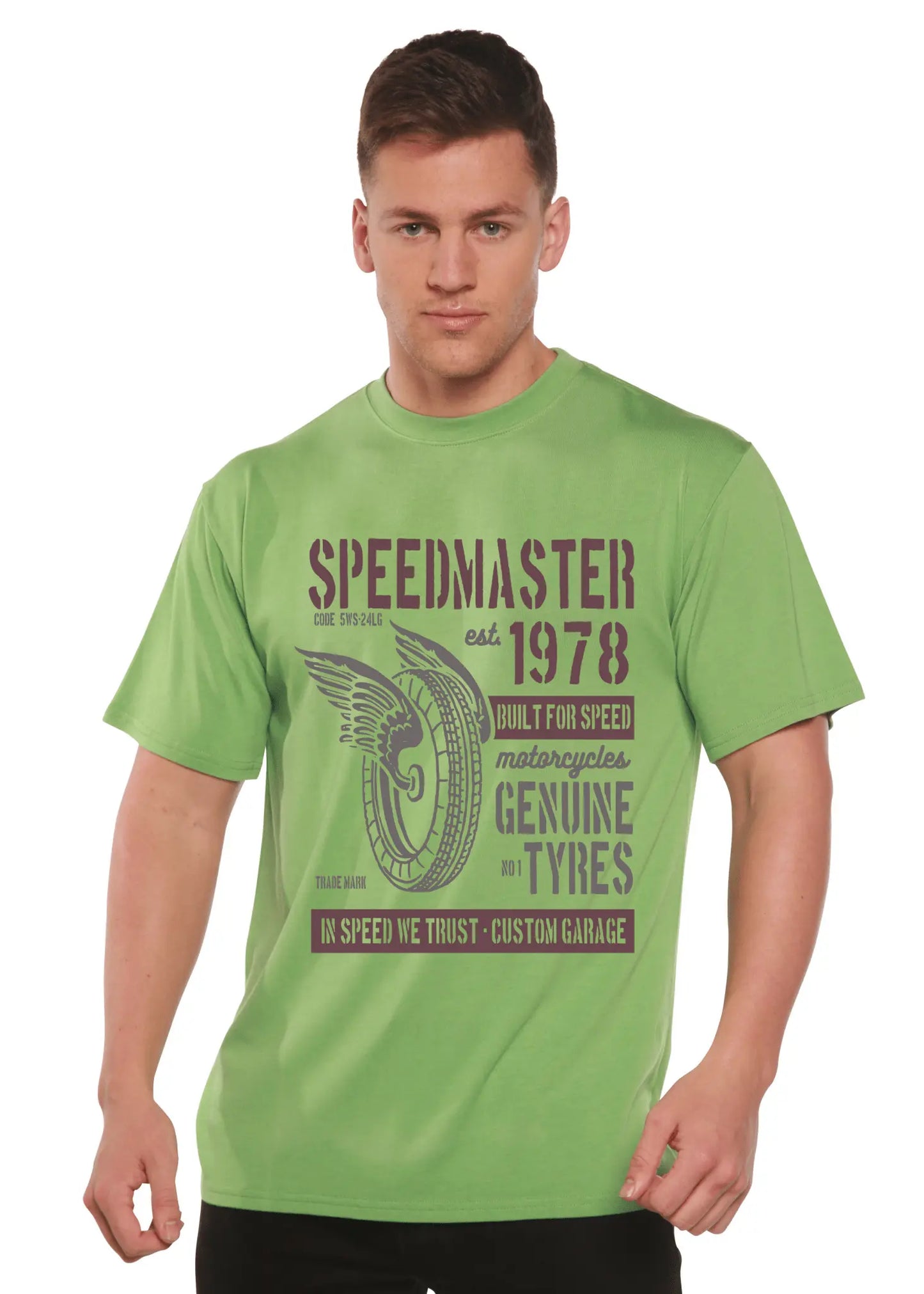 Speed Master Spun Bamboo® Men's Bamboo Viscose/Organic Cotton Short Sleeve Graphic T-Shirt - Blade & Thread