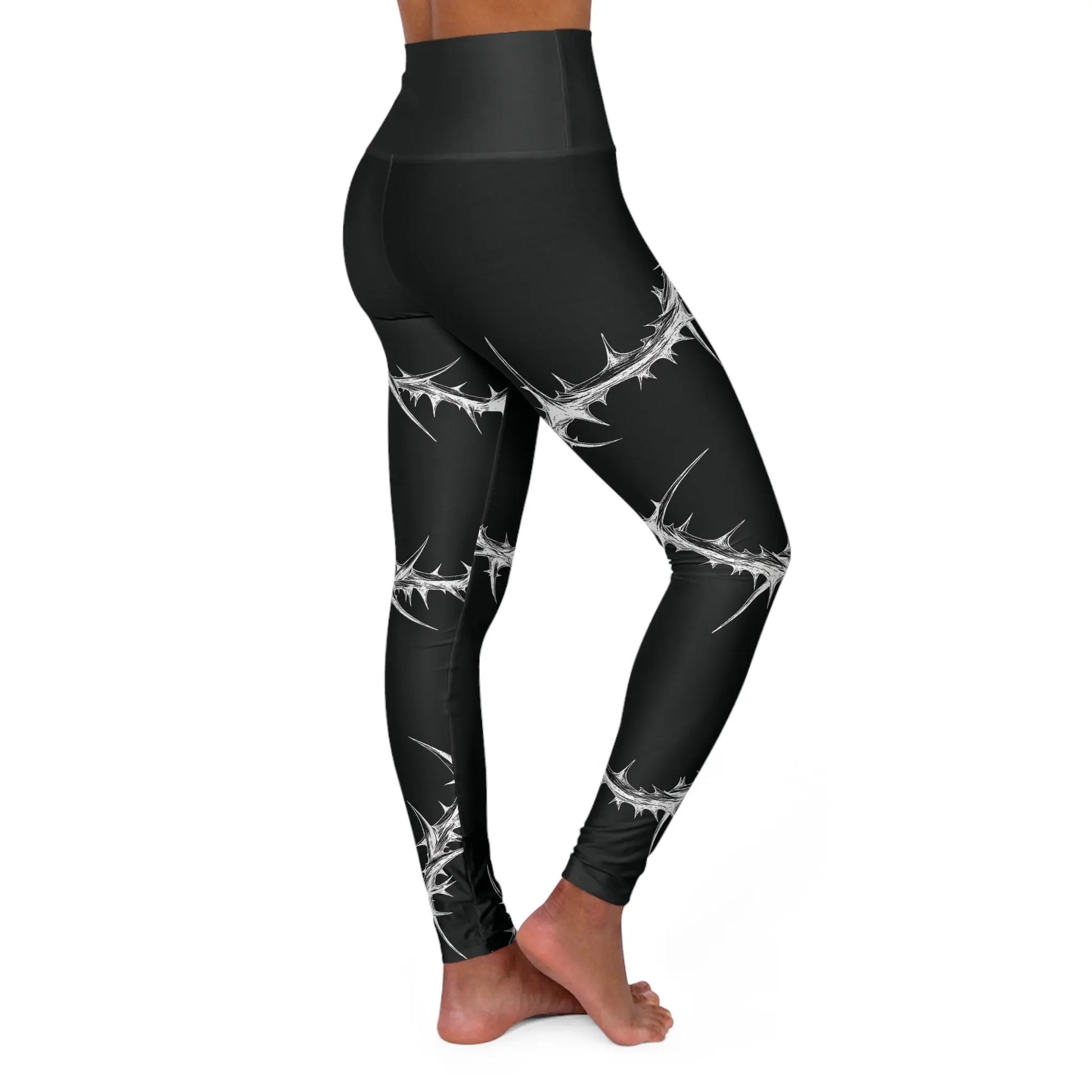 Spina Noctis High Waisted Yoga Leggings - Blade & Thread