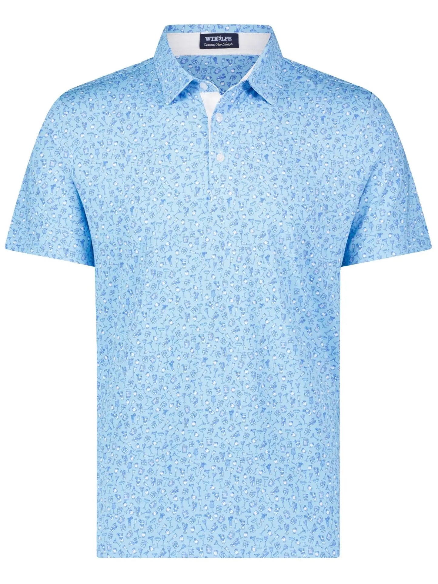 Spirits Print Polo - Blade & Thread