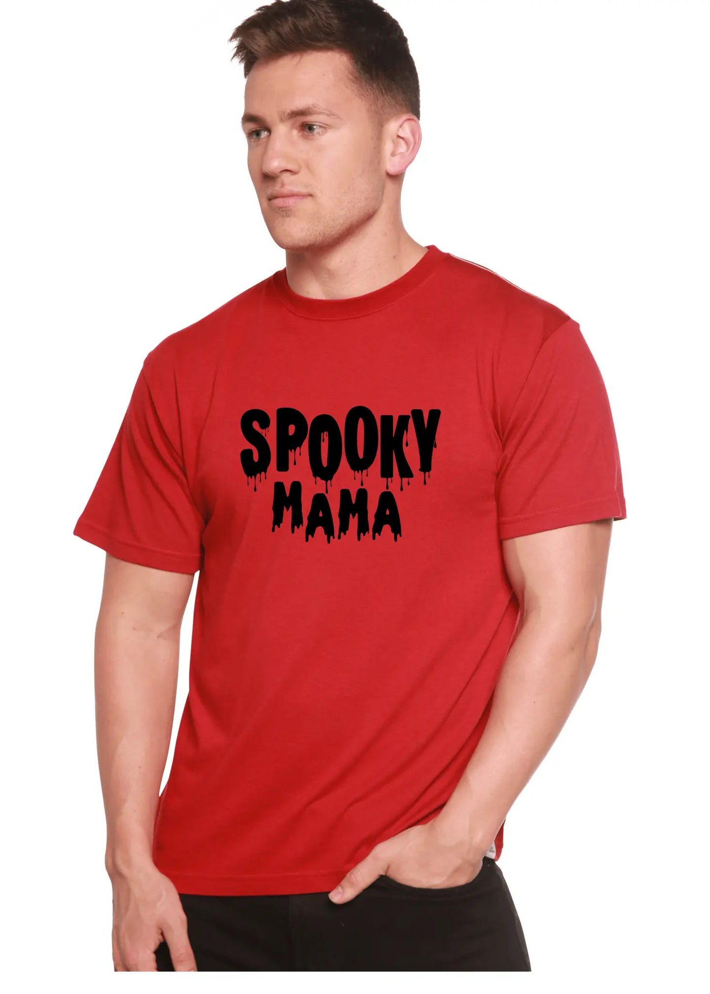 Spooky Mama Halloween Men's Bamboo Viscose/Organic Cotton Short Sleeve Graphic T-Shirt - Blade & Thread