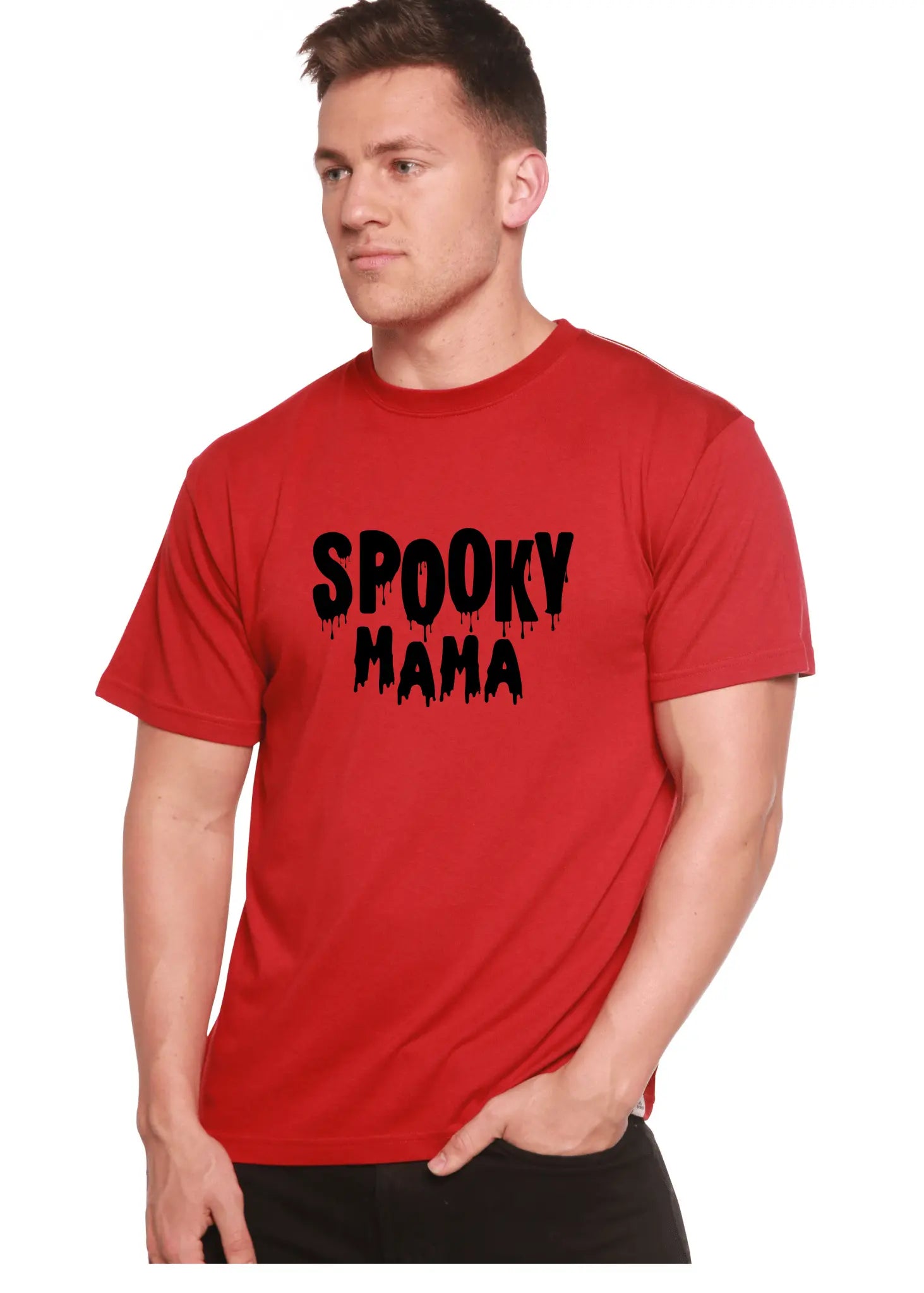 Spooky Mama Halloween Men's Bamboo Viscose/Organic Cotton Short Sleeve Graphic T-Shirt - Blade & Thread